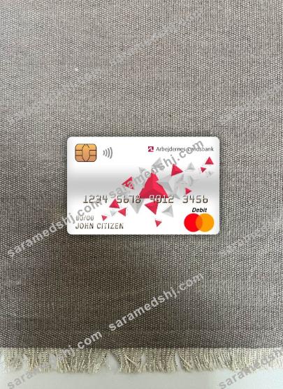 Denmark Arbejdernes landsbank bank master debit card photolook front